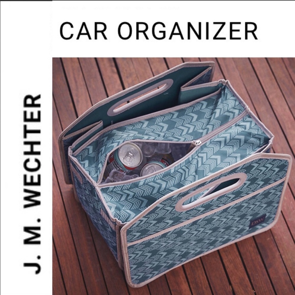 🆕🚙 Geometric Car Cooler Organizer Travel Tote BL